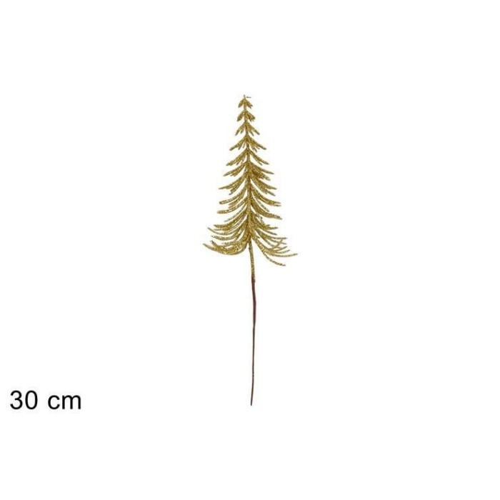 SPILLONE ALBERO GLITTERATO 30CM ORO